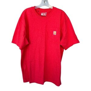 NWOT Men's Carhartt Loose Fit One Pocket T-Shirt - Red - Size Medium